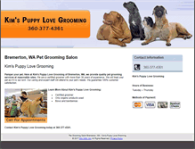 Tablet Screenshot of kimspuppylovegrooming.com